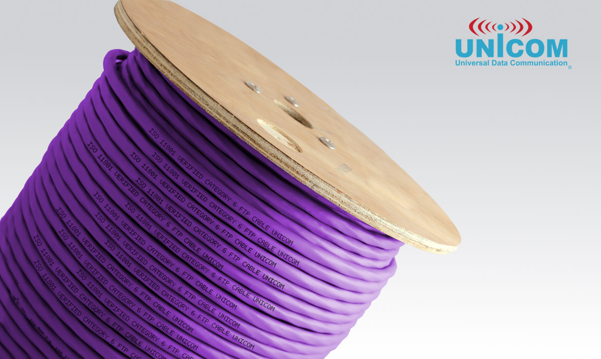 کابل شبکه یونیکام CAT6 FTP روکش PVC