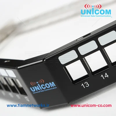 پچ پنل شیلددار V شکل یونیکام - V-Shape Shielded Patch Panel