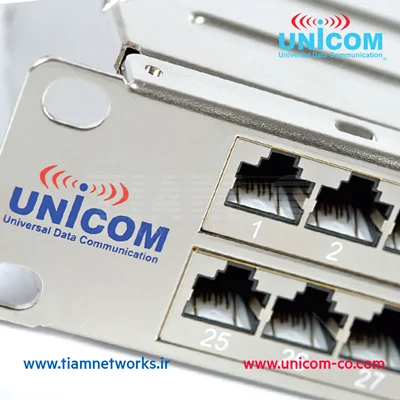 پچ پنل CAT5e با چگالی بالا شیلددار یونیکام - Enhanced Category 5 High Density Shielded Patch Panel