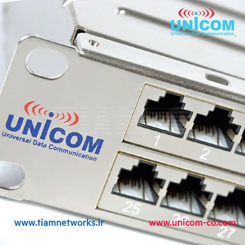 پچ پنل CAT5e با چگالی بالا شیلددار یونیکام - Enhanced Category 5 High Density Shielded Patch Panel