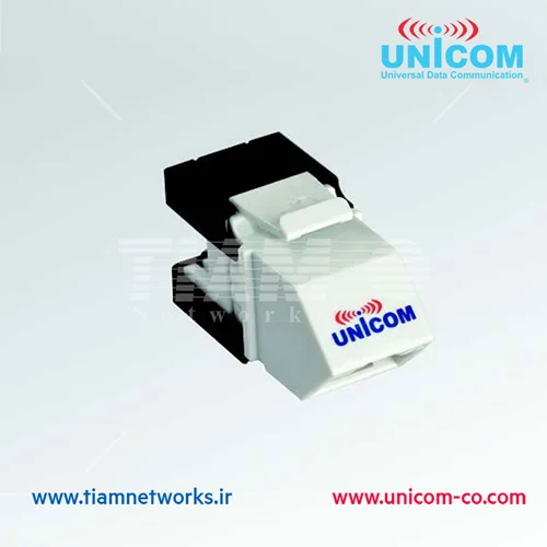 کیستون جک شبکه زاویه‌دار Category 6A یونیکام (UNICOM) - Category 6A Angled Jack