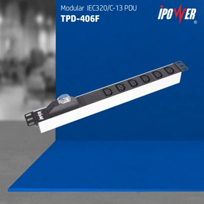 پی دی یو ( پاور ) ماژولار IEC320 با 6 پریز (قطع کننده مدار) – مدل  TPD - 406F