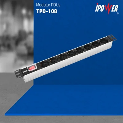 پی دی یو ( پاور ) ماژولار با 8 پریز ( سوییچ روشن/ خاموش ) – مدل  TPD - 108