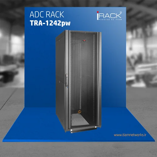 رک ADC ( ای دی سی ) طرح رک APC - درب توری – مدل  TRA-1242PW - عرض 75 و عمق 120 سانتی‌متر