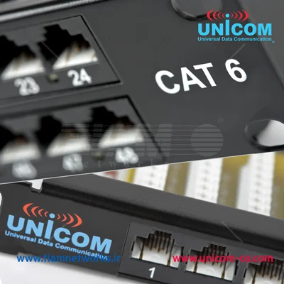 پچ پنل با چگالی بالا CAT6 یونیکام - Category 6 High Density Patch Panel