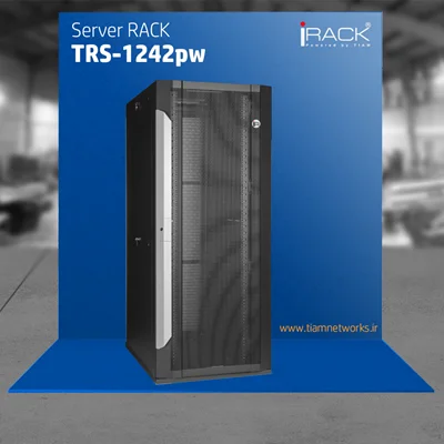 رک Server ( سرور ) درب توری – مدل  TRS-1242PW - عرض 80 و عمق 120 سانتی‌متر