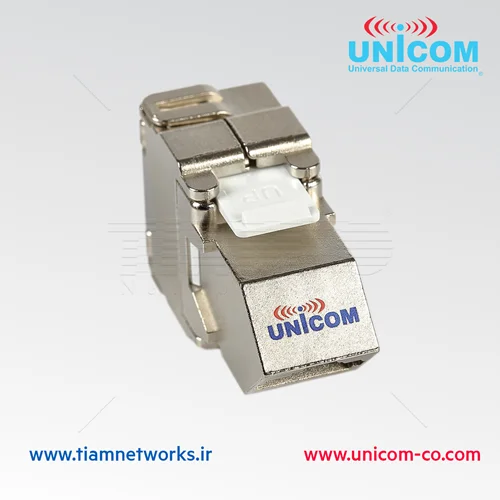 کیستون جک زاویه‌دار شیلد CAT5e یونیکام - Enhanced Category 5 Angled Shielded Jack