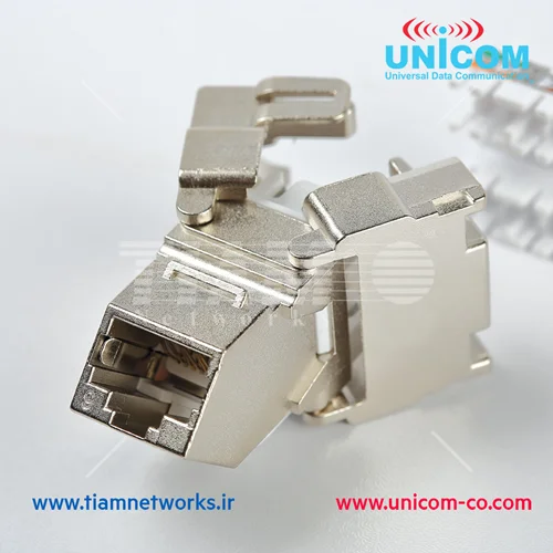 کیستون جک زاویه‌دار شیلد Category 6 یونیکام (Unicom) - Category 6 Angled Shielded Jack