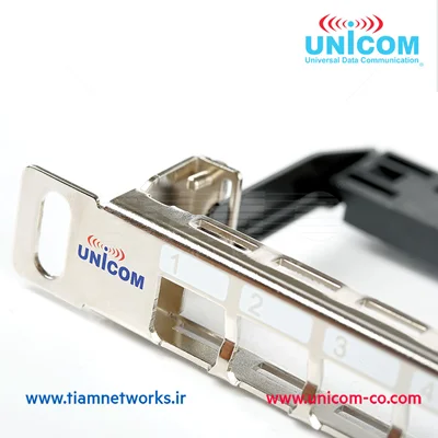 پچ‌پنل با تراکم بالا شیلددار بدون کیستون یونیکام (بدون ماژول) - High Density Shielded Patch Panel