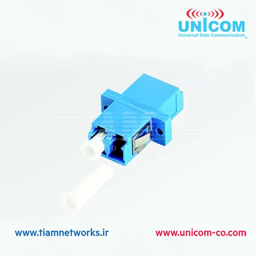 کوپلر فیبر نوری خطی دوبلکس LC سرامیکی یونیکام - UNICOM Duplex LC Ceramic Inlien Coupler