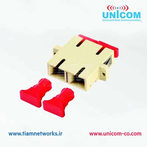 کوپلر فیبر نوری خطی دوبلکس تک‌حالته SC یونیکام - UNICOM Fiber Optic Inline Coupler Duplex SM SC