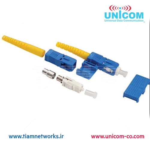 کانکتور فیبر نوری سینگل مد SC داپلکس یونیکام - Single Mode Duplex SC Connector