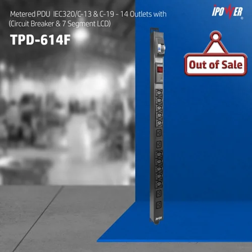 پی دی یو ( پاور ) Metered IEC320 با 14 پریز- مدل TPD - 614F (قطع کننده مدار و ال سی دی 7 قسمتی)