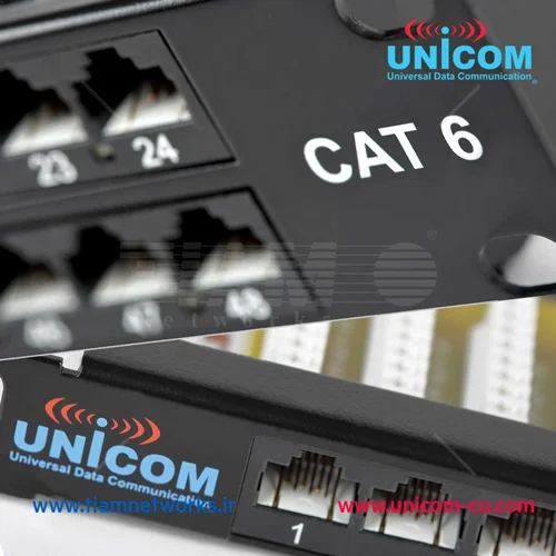 پچ پنل با چگالی بالا CAT6 یونیکام - Category 6 High Density Patch Panel