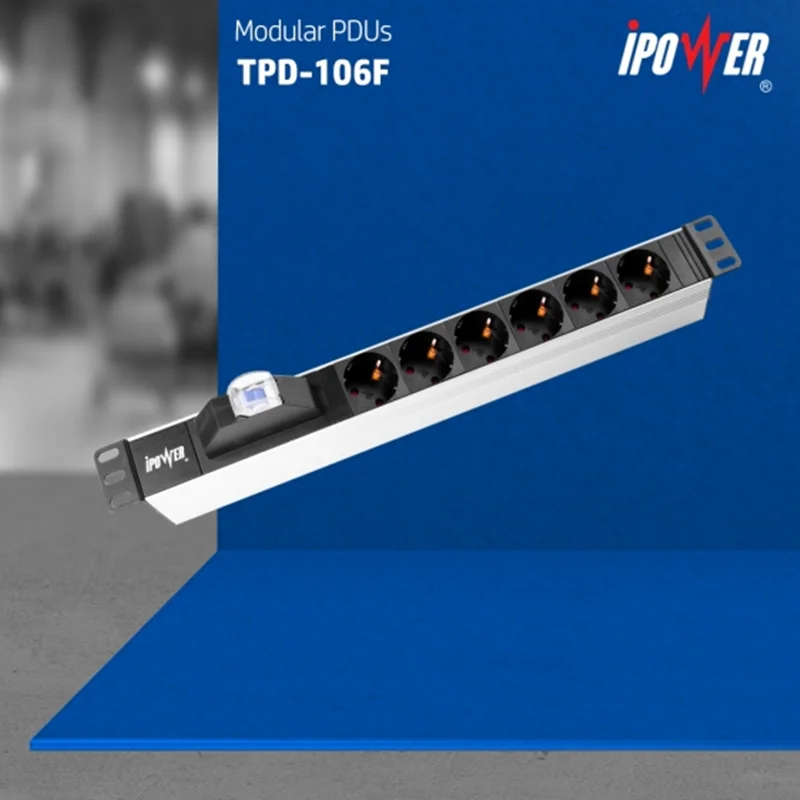 پی دی یو ( پاور ) ماژولار با 6 پریز ( قطع کننده مدار ) – مدل  TPD - 106F