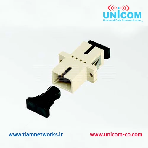 کوپلر فیبر نوری خطی سیمپلکس چندحالته SC یونیکام - UNICOM Simplex MM SC Coupler