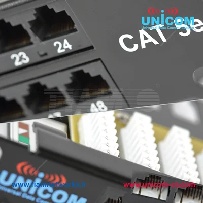 پچ پنل CAT5e با چگالی بالا یونیکام - (UNICOM) - Enhanced Category 5 High Density Patch Panel